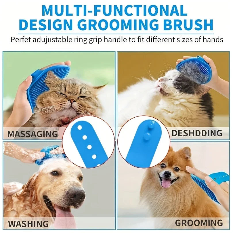 Kit de Cuidado para Mascotas de 2 Piezas (Cepillo de Cuidado y Guante de Limpieza)
