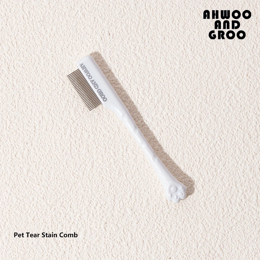 Set de peine y tijeras para limpieza facial de mascotas