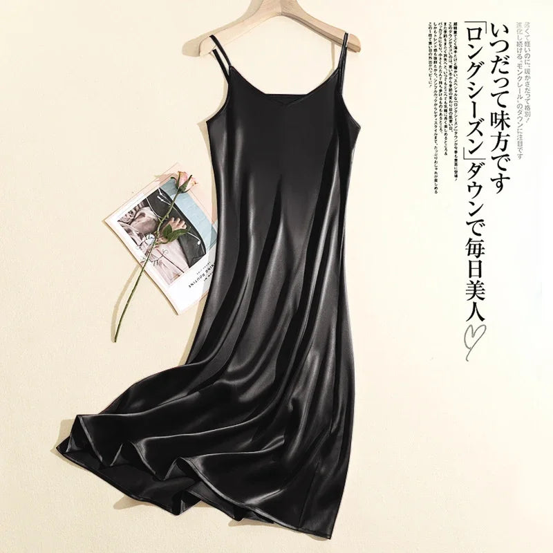 Vestidos elegantes de satín para verano