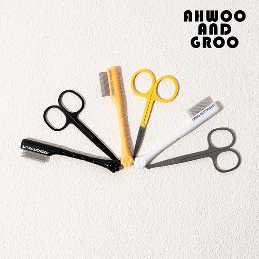 Set de peine y tijeras para limpieza facial de mascotas