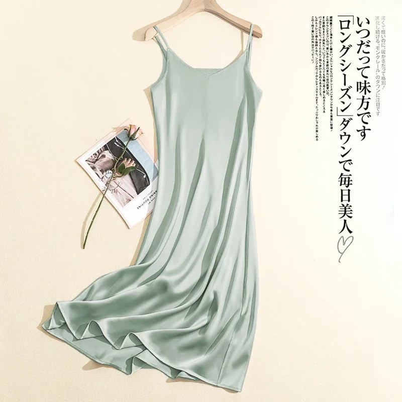 Vestidos elegantes de satín para verano
