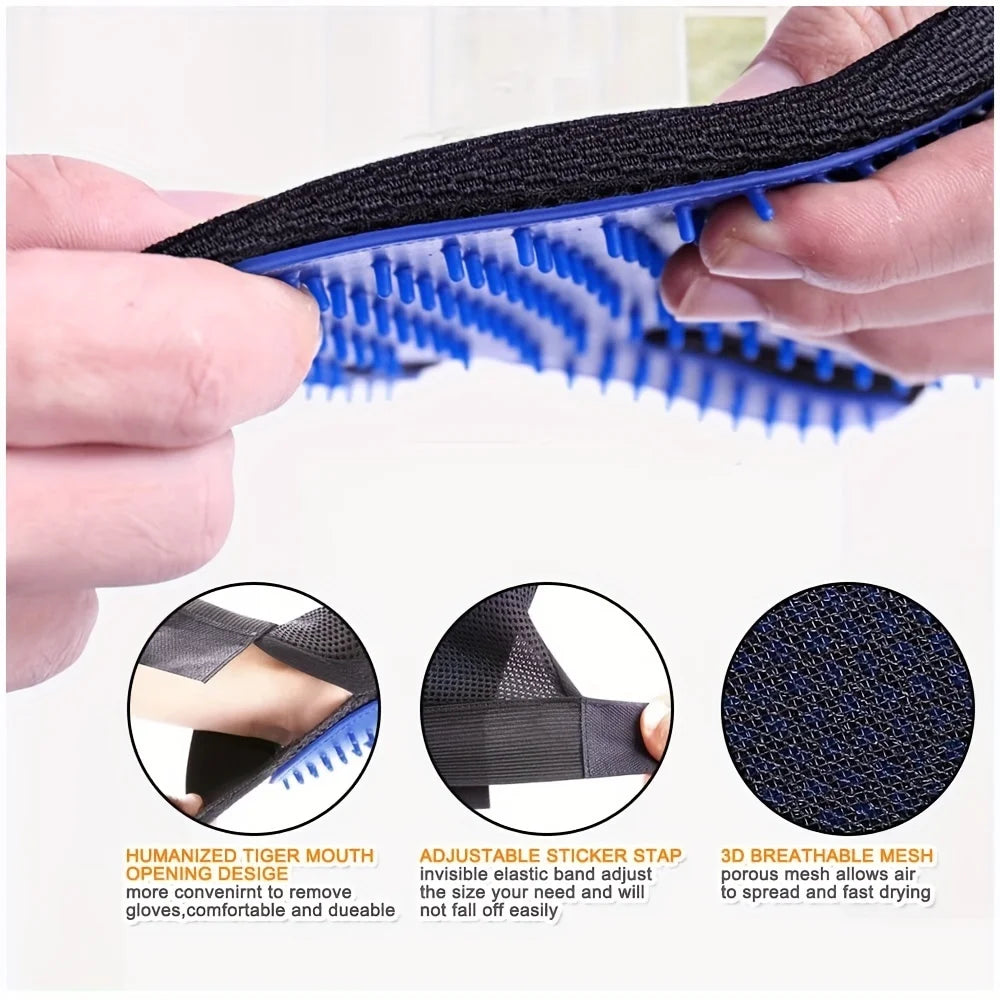 Kit de Cuidado para Mascotas de 2 Piezas (Cepillo de Cuidado y Guante de Limpieza)