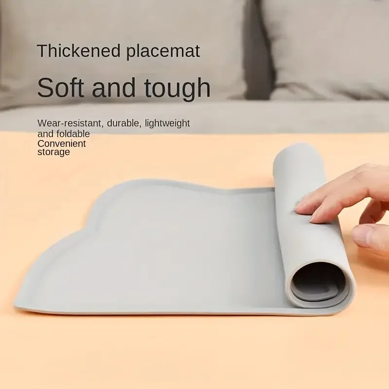 Tapete de comida para mascotas impermeable y antideslizante