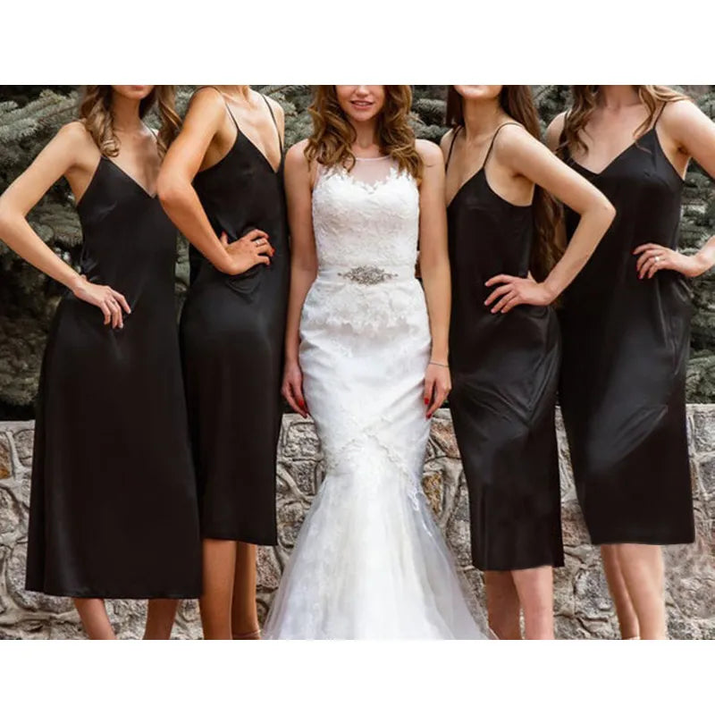 Vestidos elegantes de satín para verano