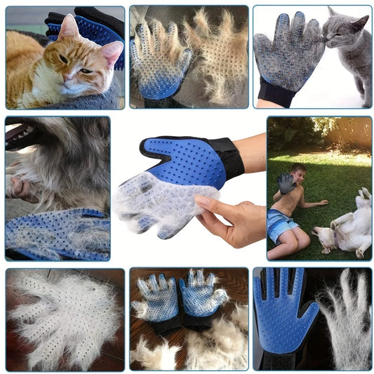 Kit de Cuidado para Mascotas de 2 Piezas (Cepillo de Cuidado y Guante de Limpieza)