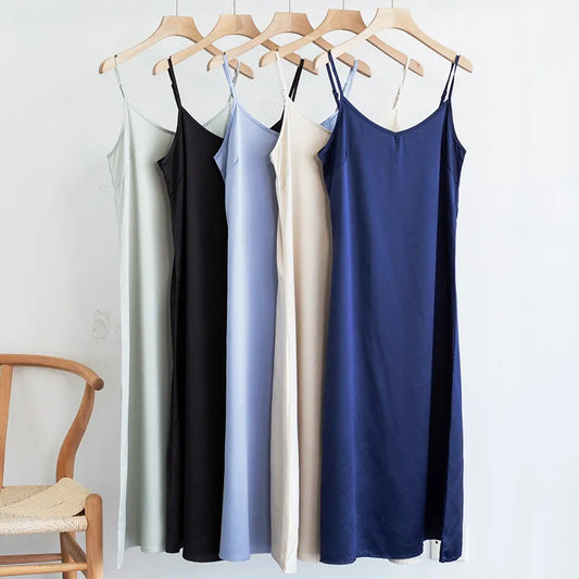 Vestidos elegantes de satín para verano
