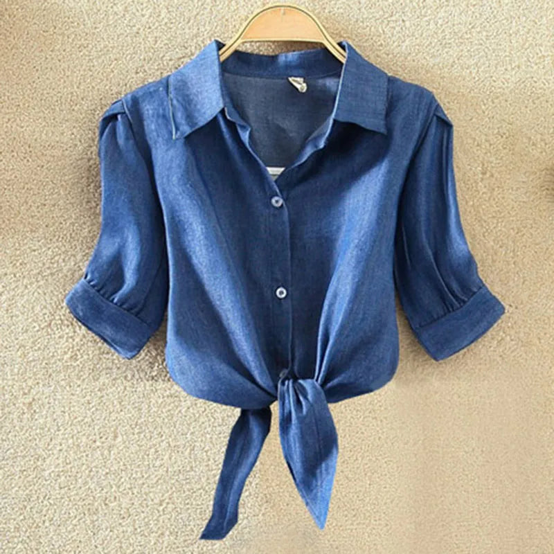 Blusa blanca de verano para mujer