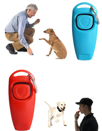 Silbato para perros y clicker multifuncional para entrenamiento 2-en-1