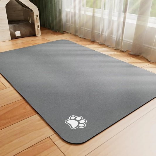 Tapete de goma fácil de limpiar, absorbente e impermeable de secado rápido para platos de comida y agua