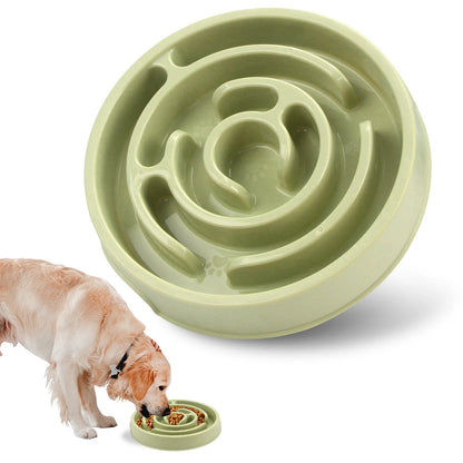 Plato antideslizante de alimentación lenta para mascotas