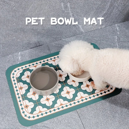 Tapete antideslizante impermeable para comida de mascotas