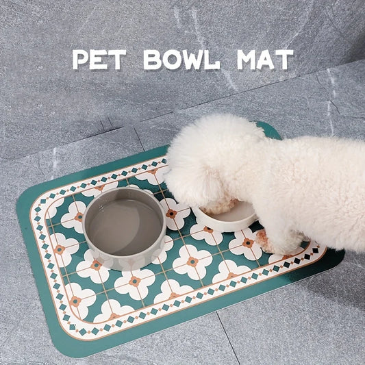 Tapete antideslizante impermeable para comida de mascotas