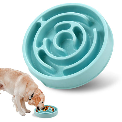Plato antideslizante de alimentación lenta para mascotas