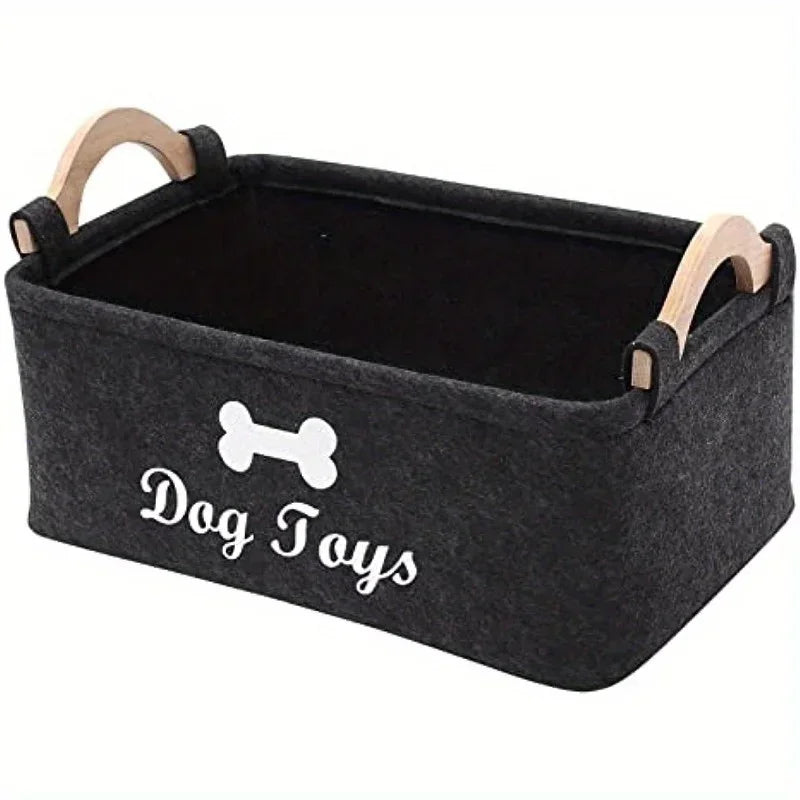 Caja de fieltro para el almacenamiento de juguetes de mascotas
