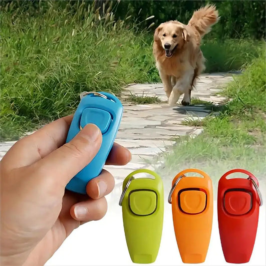 Silbato para perros y clicker multifuncional para entrenamiento 2-en-1