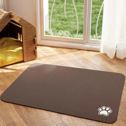 Tapete de goma fácil de limpiar, absorbente e impermeable de secado rápido para platos de comida y agua
