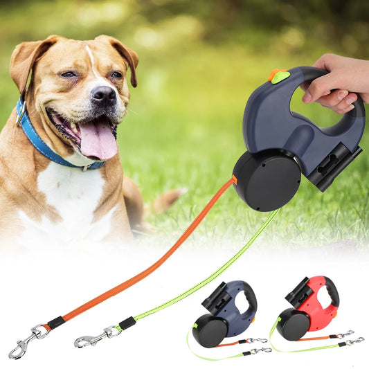 Correa de tracción extensible automática para mascotas.