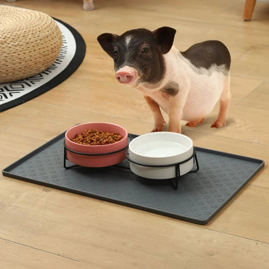 Tapete de silicona antideslizante e impermeable para mascotas