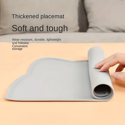 Tapete de comida para mascotas impermeable y antideslizante