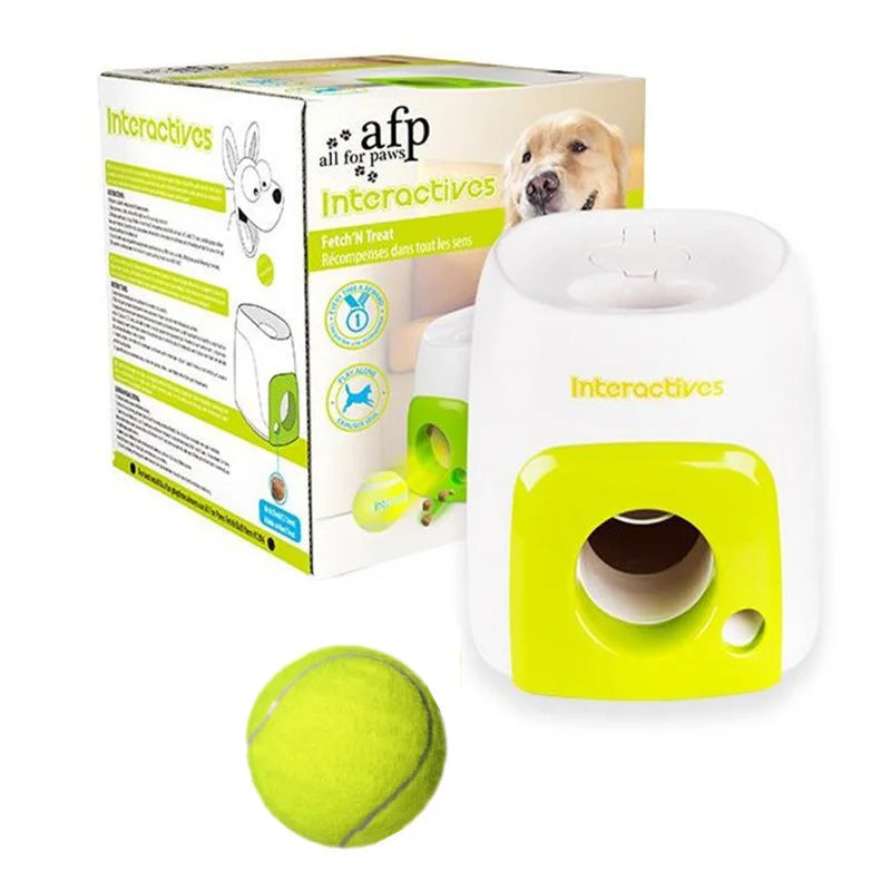 Máquina lanzadora de pelotas para mascotas