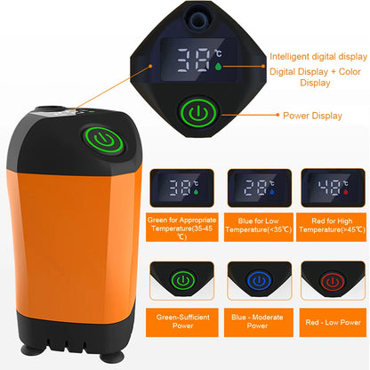 Ducha eléctrica portátil para camping impermeable con pantalla digital