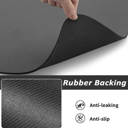 Tapete de goma fácil de limpiar, absorbente e impermeable de secado rápido para platos de comida y agua