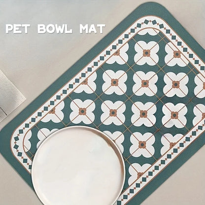 Tapete antideslizante impermeable para comida de mascotas