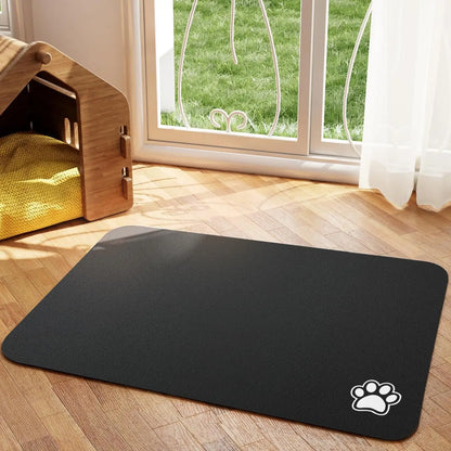 Tapete de goma fácil de limpiar, absorbente e impermeable de secado rápido para platos de comida y agua