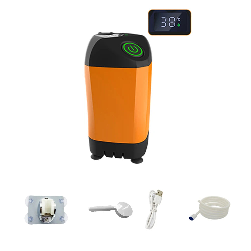 Ducha eléctrica portátil para camping impermeable con pantalla digital