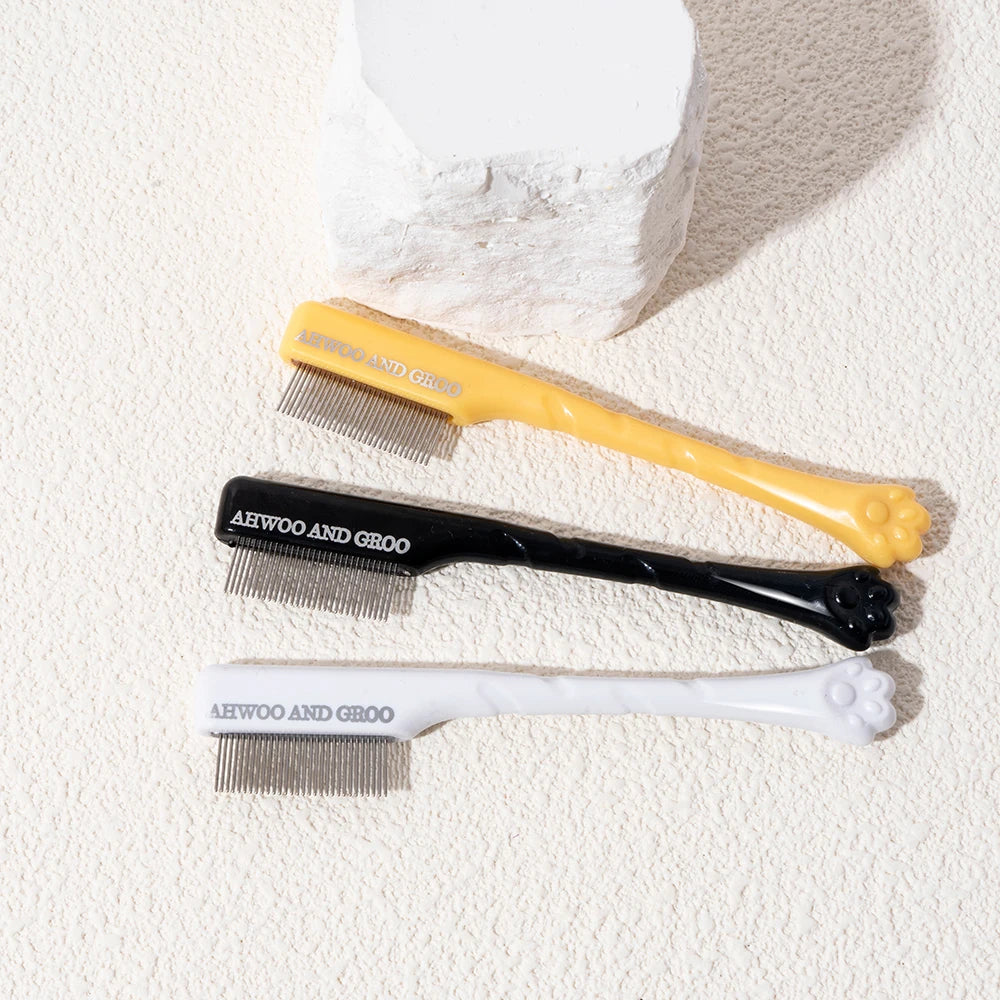 Set de peine y tijeras para limpieza facial de mascotas