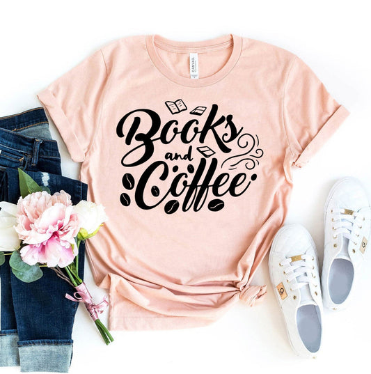 Camiseta de Libros y Café